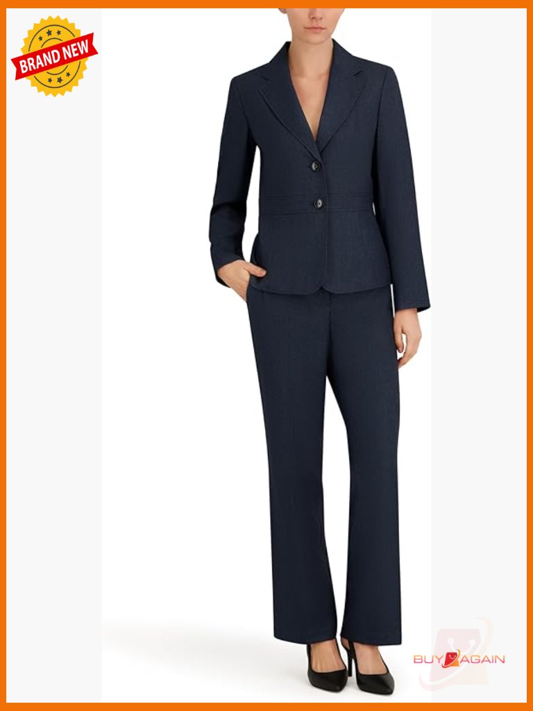 Two-Piece Pantsuit Set - Blazer & Trousers, Tailored, Business Wear